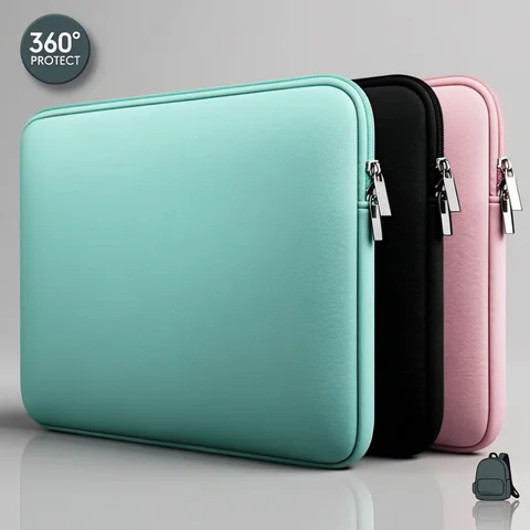 360 Shockproof Laptop Sleeve Case Notebook Bag 13/14/15.6 Inch for MacBook Air Pro HP Dell Lenovo Soft Carrying Cover