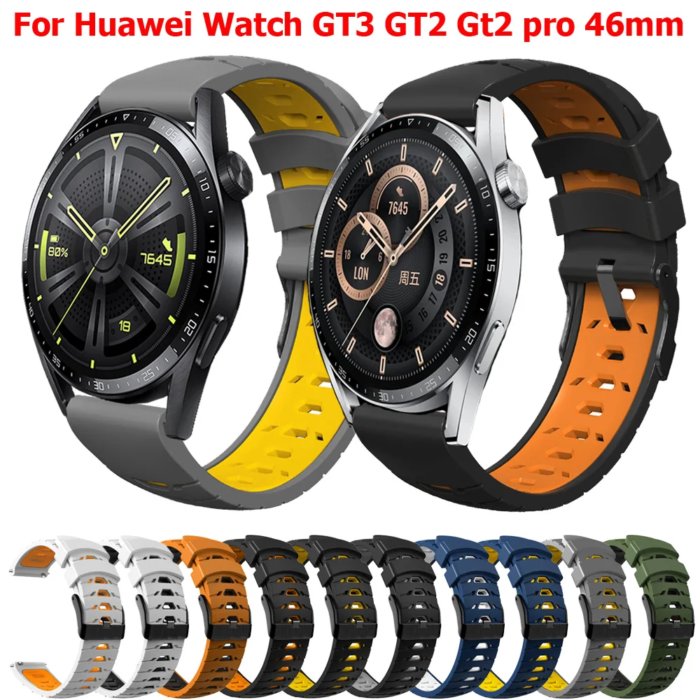 20 22mm Watchband Strap For Huawei Watch GT3 GT2 Gt2 pro 42mm 46mm Smartwatch Silicone Band GT 2 3 Pro Runner Easyfit Bracelet