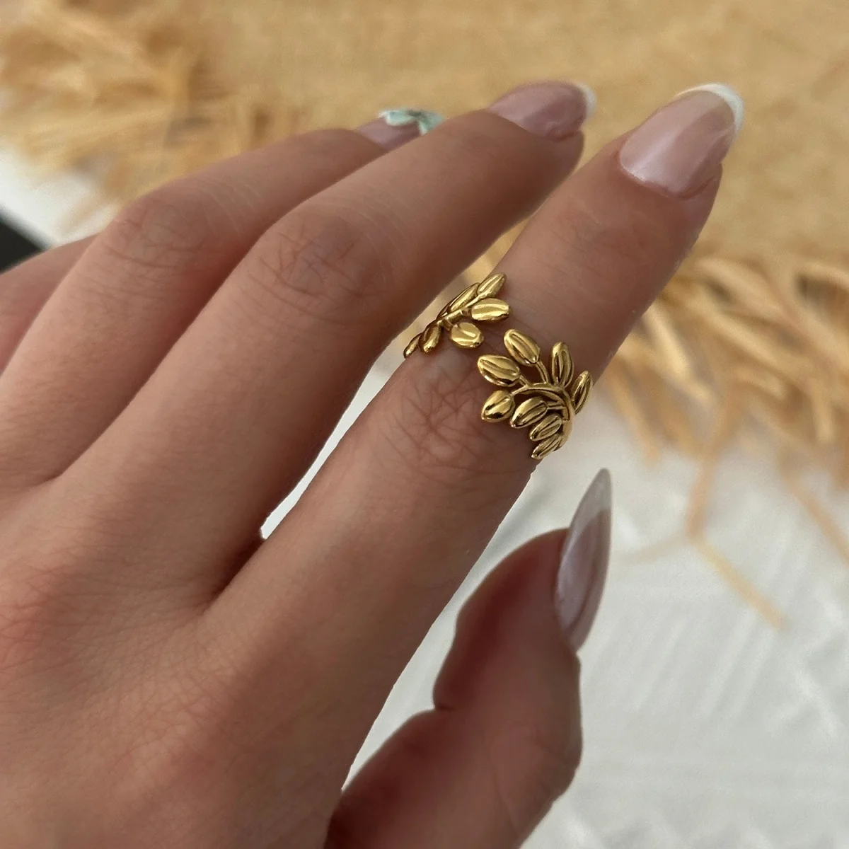 Vintage Edelstahl-Ringe mit Sonnenblumen- und Blattmuster für Damen und Herren, Punk-Mode, geometrischer Spiral-Oval-Fingerring, Schmuck – Detail 19