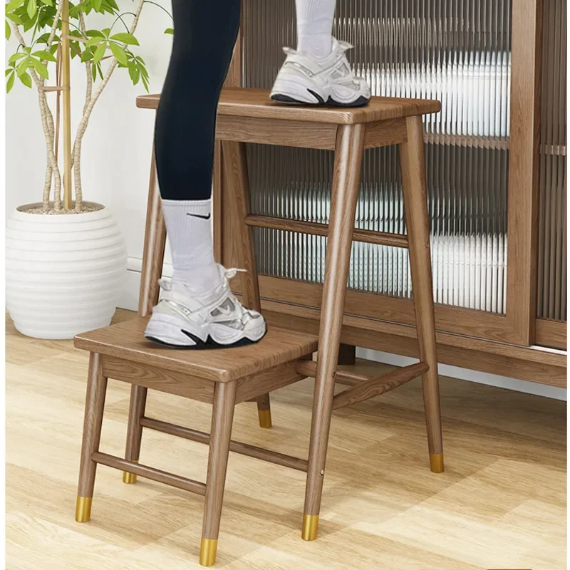 

Home Climbing High Stools Kitchen Multifunctional Changing Shoe Stool Flip Folding Ladder Stool Stable Load-bearing Step Ladder