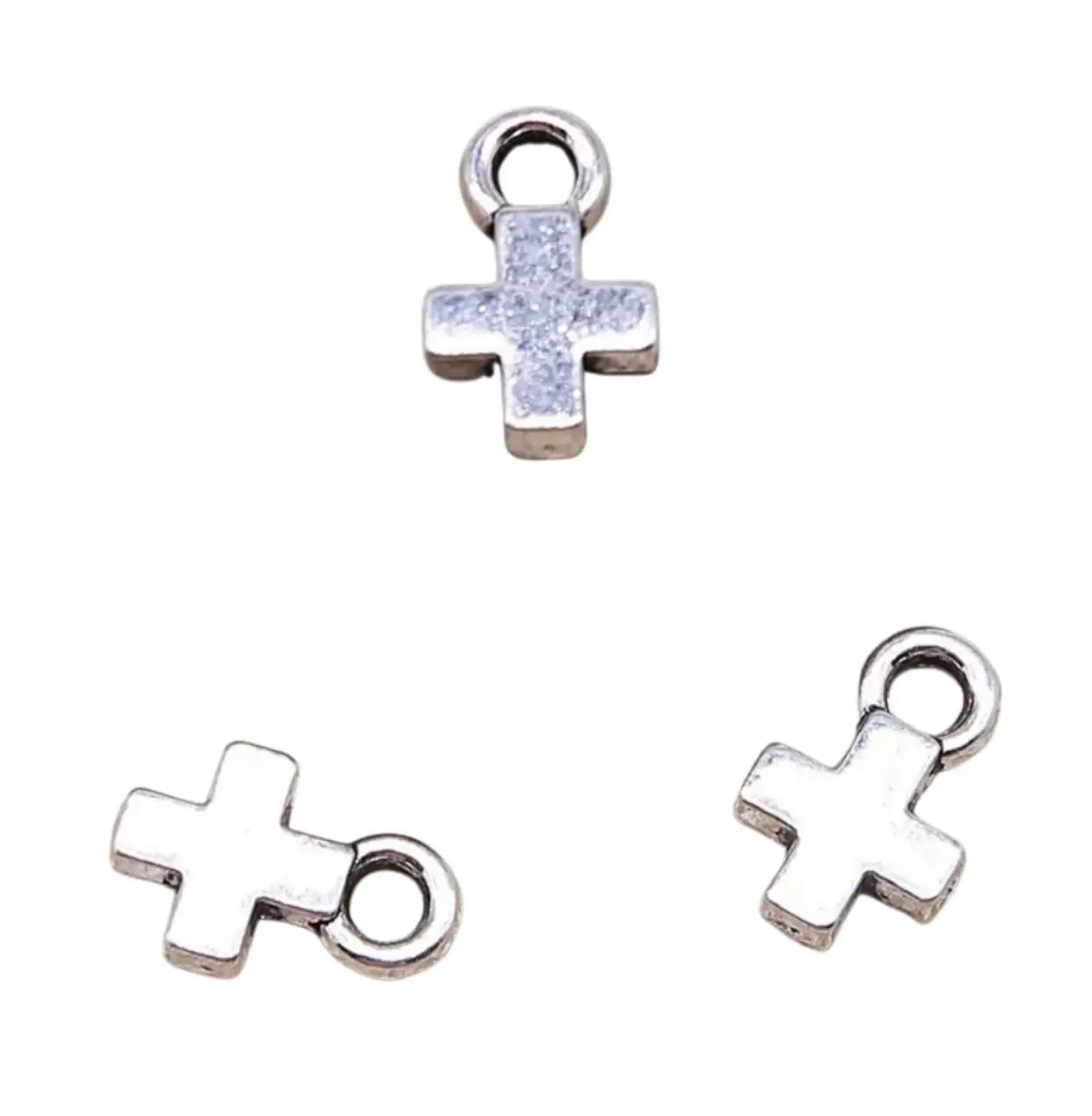 

60pcs 10*7mm small size cross design charms for handmade accessories DIY jewelry ZInc alloy metal HW3748