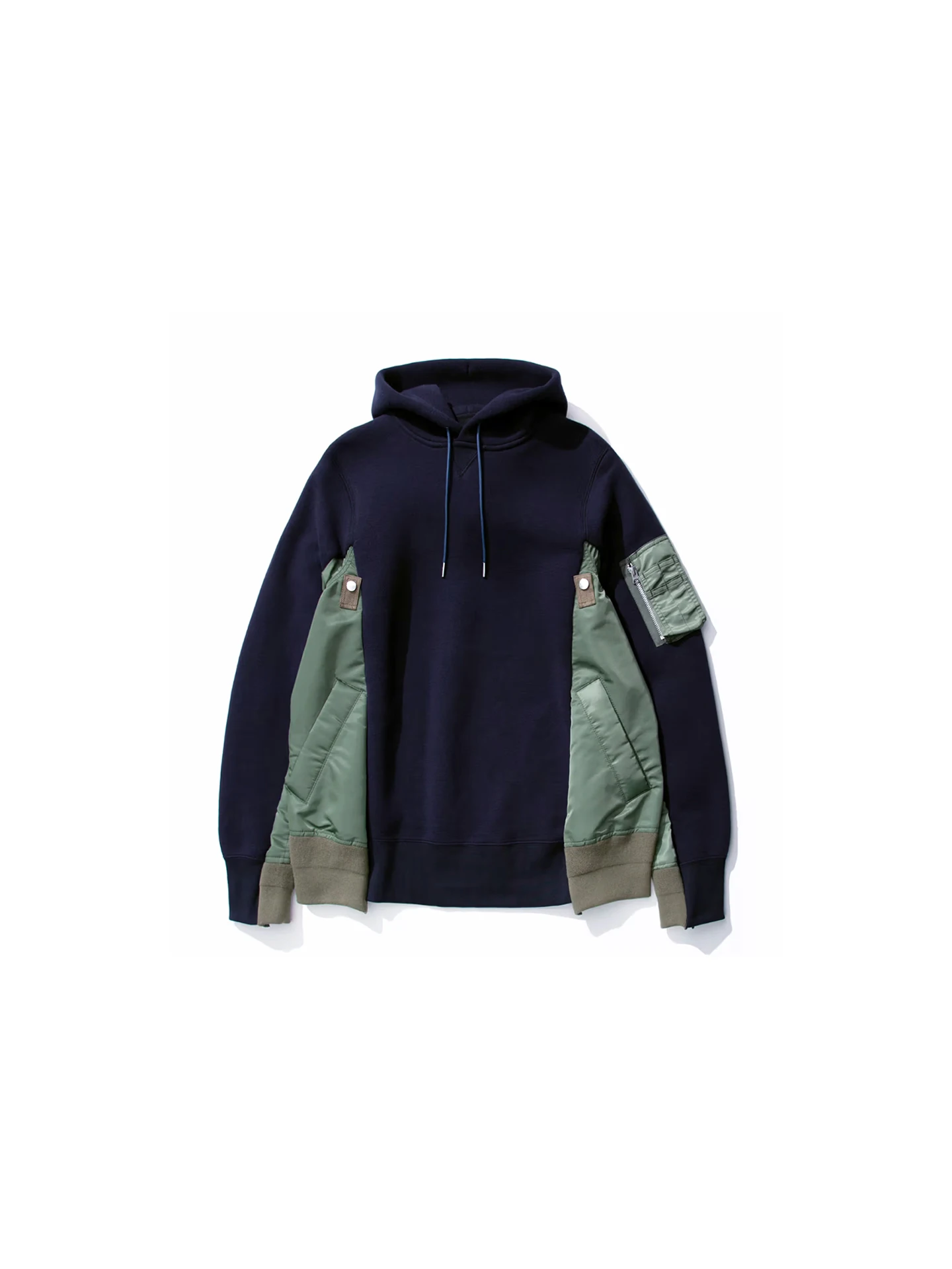 

Deconstructed Sle MA Patchwork Color Blo Dstring Hoodie Sweatirt ex Warm Cotton Polyester Blend Long Sve