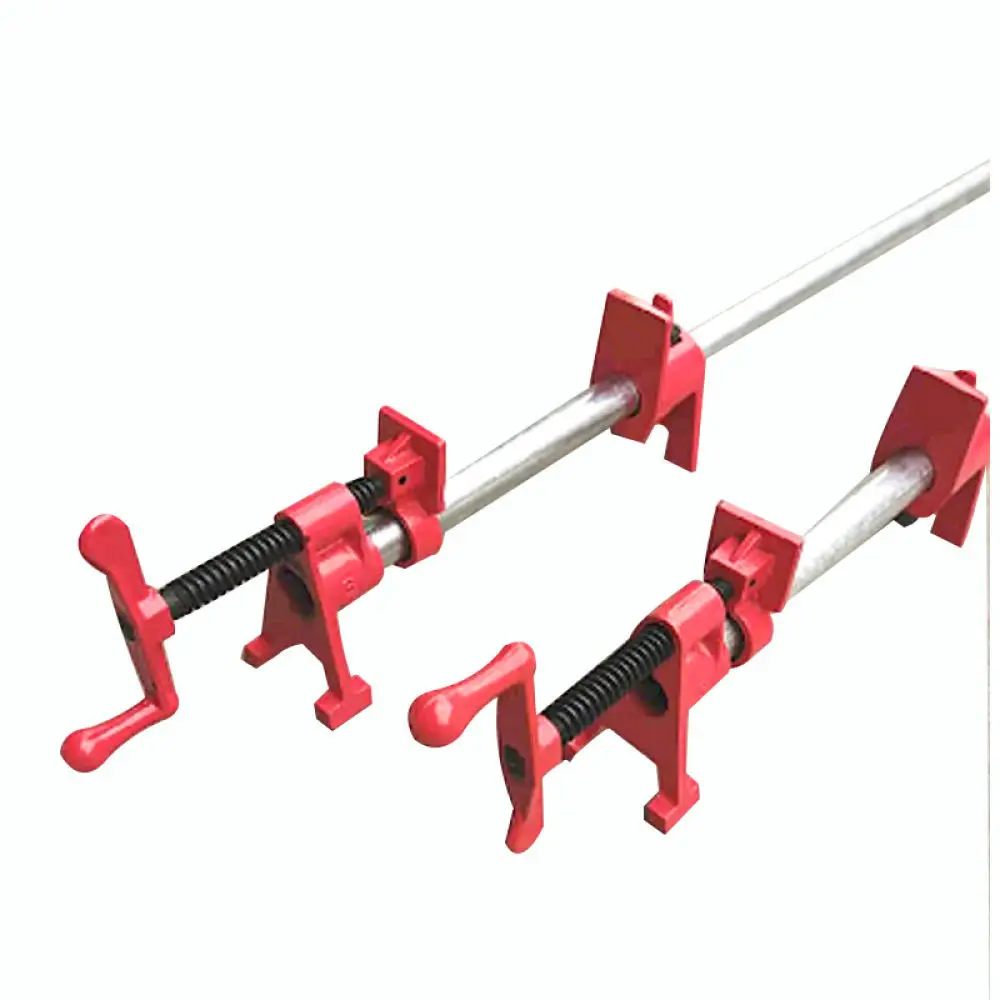 Heavy Duty Malleable Iron Pipe Clamp Woodworking Fixture Tool Board Gluing Fastener Carpentry Jig Professional Hardware