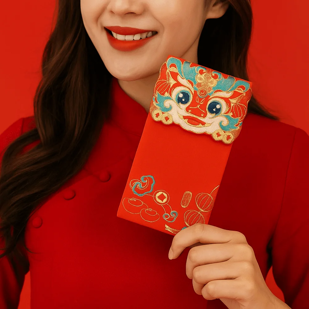 

Creative Traditional Embroidery Cloth Red Envelope Reusable Chinese Style Lucky Money Bag 3D Refillable HongBao Kids Gift