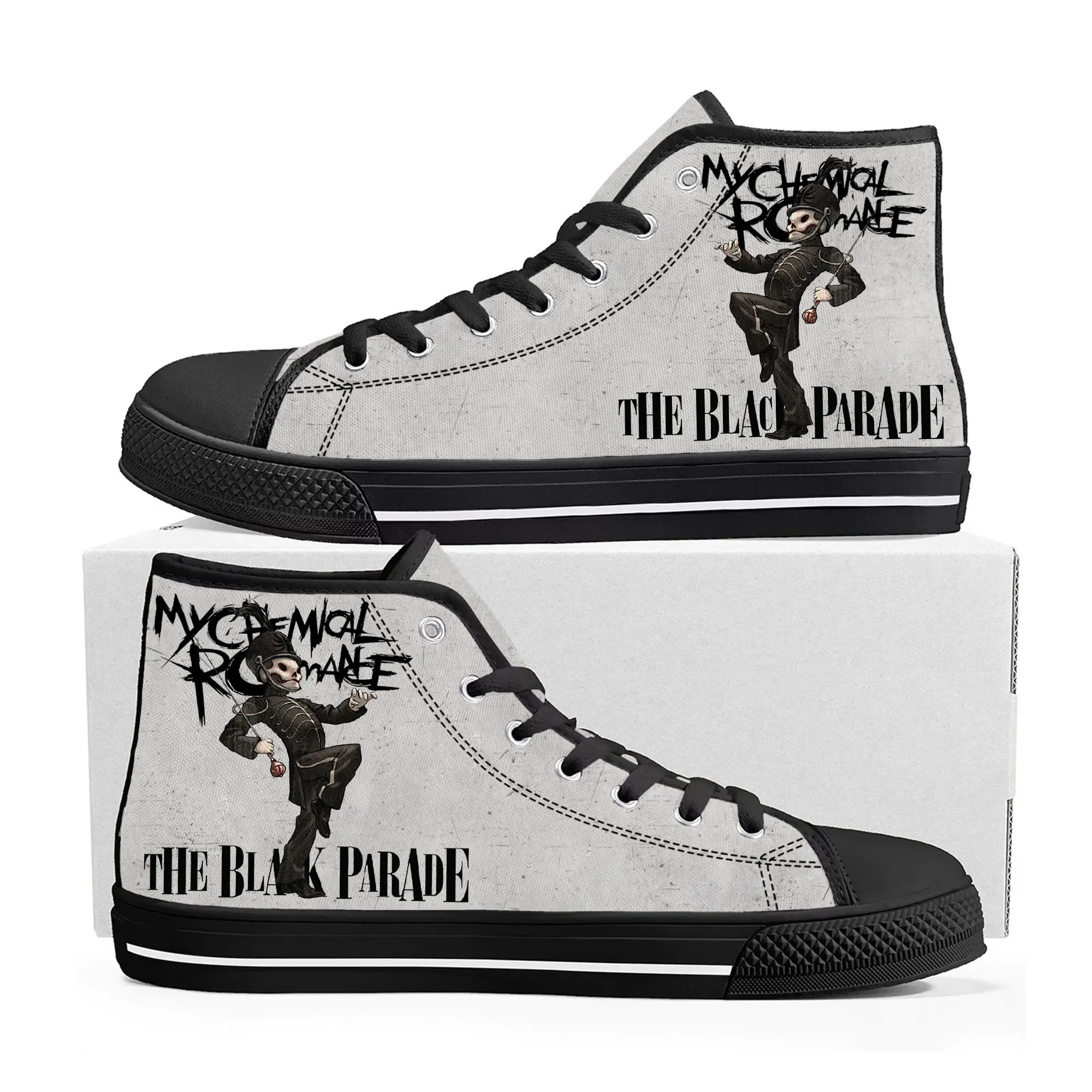 My Chemical Romance Rock Band High Top Sneakers di alta qualità uomo donna adolescente Canvas Sneaker Casual coppia scarpe scarpe personalizzate