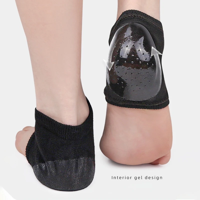 Advanced Gel Heel Protectors for Dry Cracked Skin - Instant Pain Relief & Deep Moisturizing - Anti-Crack Silicone Heel Socks for