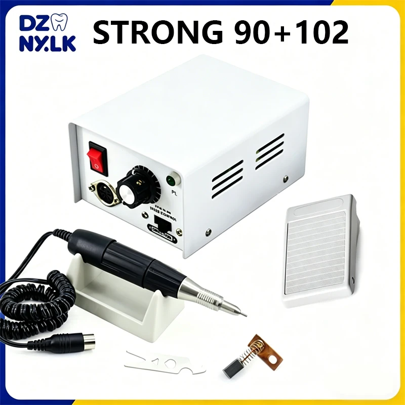 

Микромотор для зуботехнической лаборатории 35000 об/мин STRONG 90+102, ручка для полировки зубных протезов, оборудование для полировки, зуботехнический шлифовальный инструмент, маникюрный инструмент