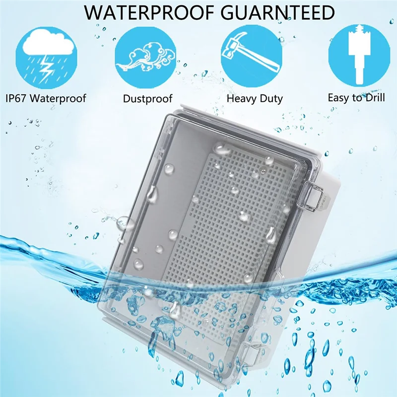 

GYTB-ABS Electronic Instrument Case IP66 Waterproof Transparent Cover Enclosure Junction Box Outdoor Power Distribution Box