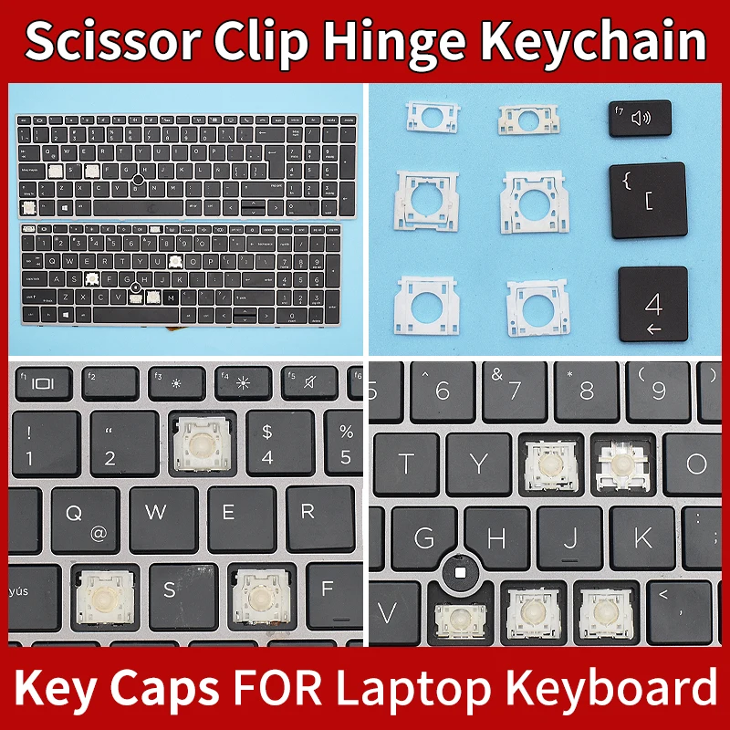 Replacement Keycaps Scissor Clip Hinge For HP ZBOOK 15 G5/15 G6 ZBOOK 17 G5/17 G6 key caps keyboard Keychain