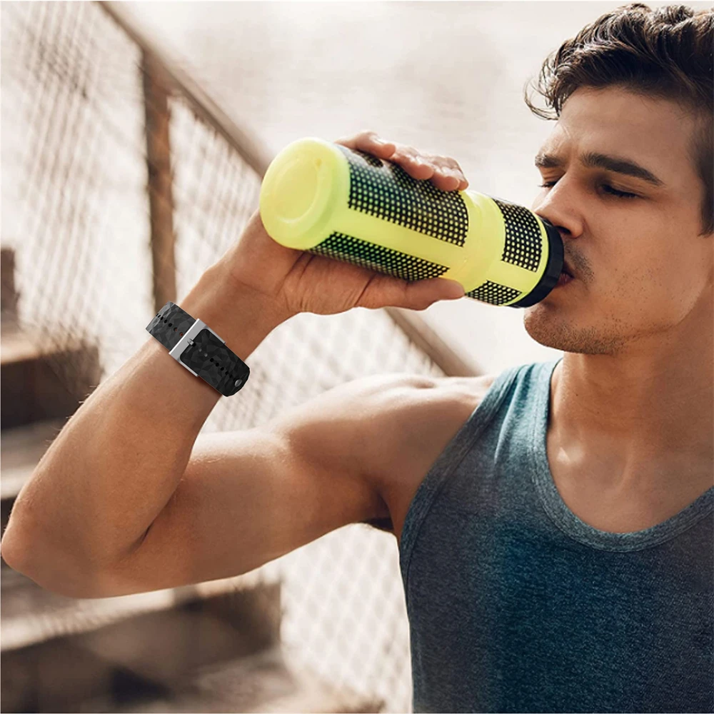 24 مللي متر الرياضة في الهواء الطلق سيليكون شريط للرسغ ل Suunto 7/ 9 /D5 المتقشف المعصم HR بارو أشرطة ساعات ذكية استبدال سوار تنفس