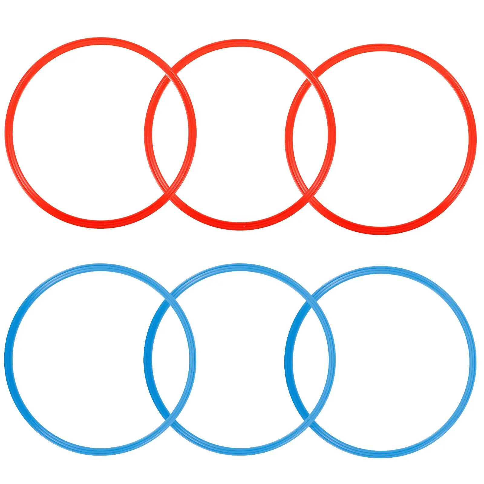 6 PCS Soccer Training Rings Agility Rings for Footwork Speed Equipment Basketball Football Practice