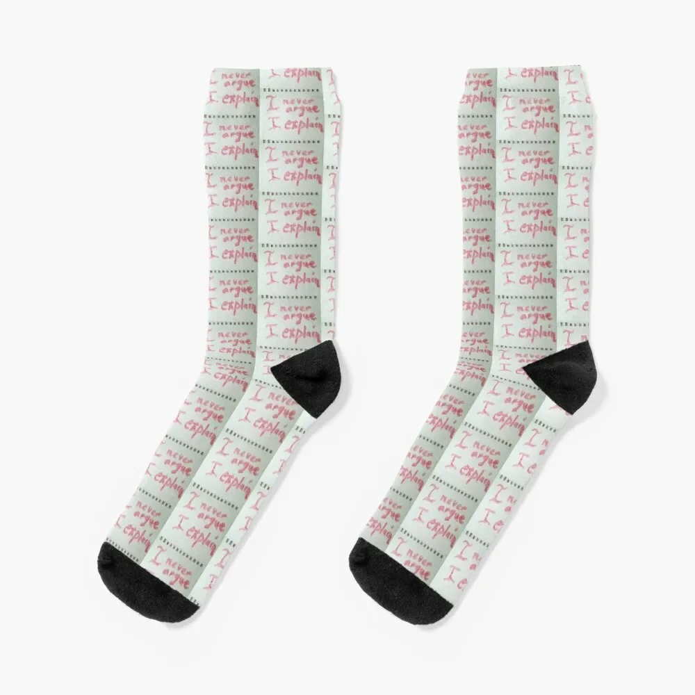 I never argue I explain - Downton Abbey Movie Socks aesthetic golf ankle sheer Socks Girl Men's