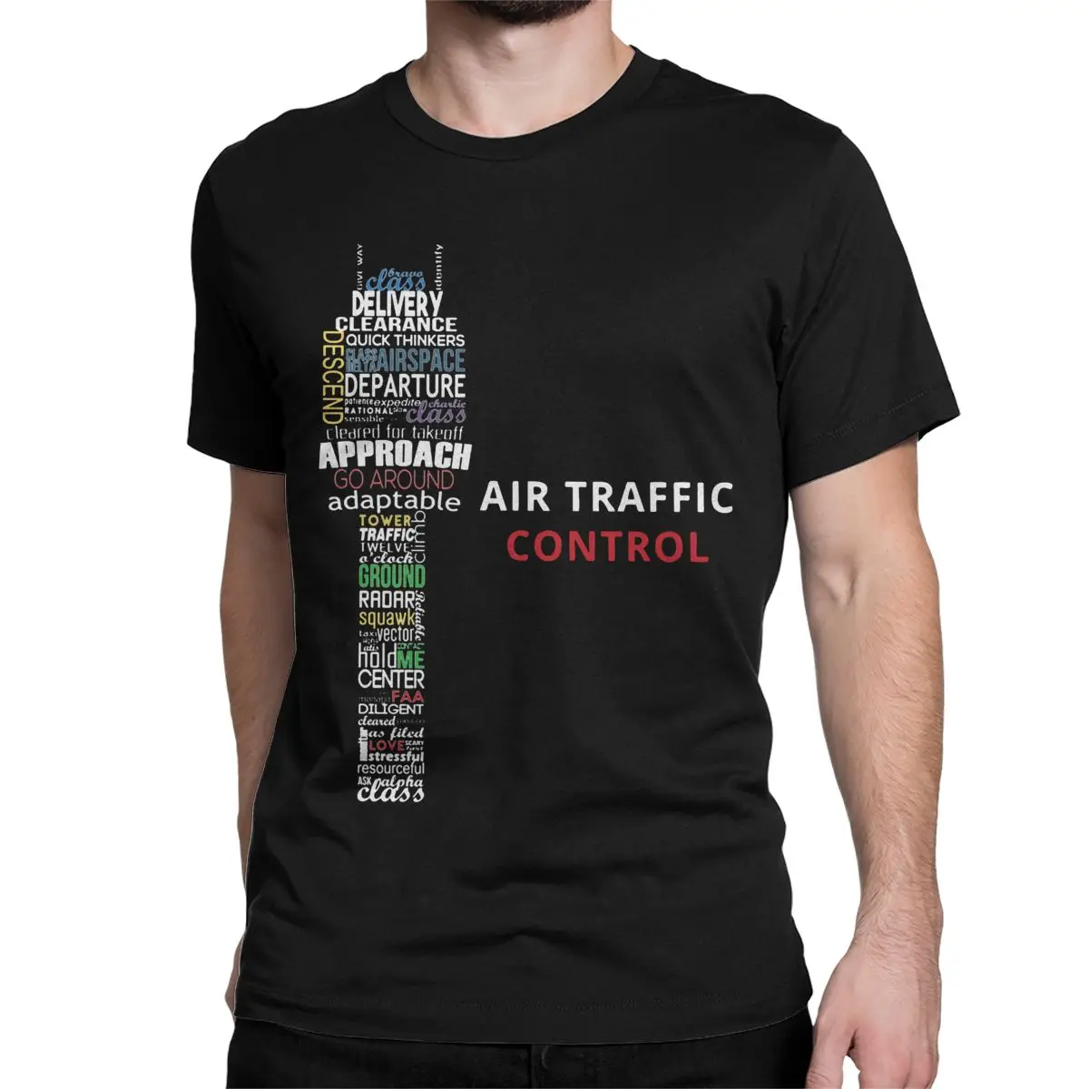 Air Traffic Controller T Shirts for Men Cotton Vintage T-Shirt Pilot Airplane Aviation Plane Fighter Tee Shirt Short Sleeve Tops