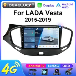 2 Din Android 12 Car Radio Multimedia Video Player For LADA Vesta Cross Sport 2015-2019 GPS 4G WIFI Stereo Carplay Auto QLED RDS