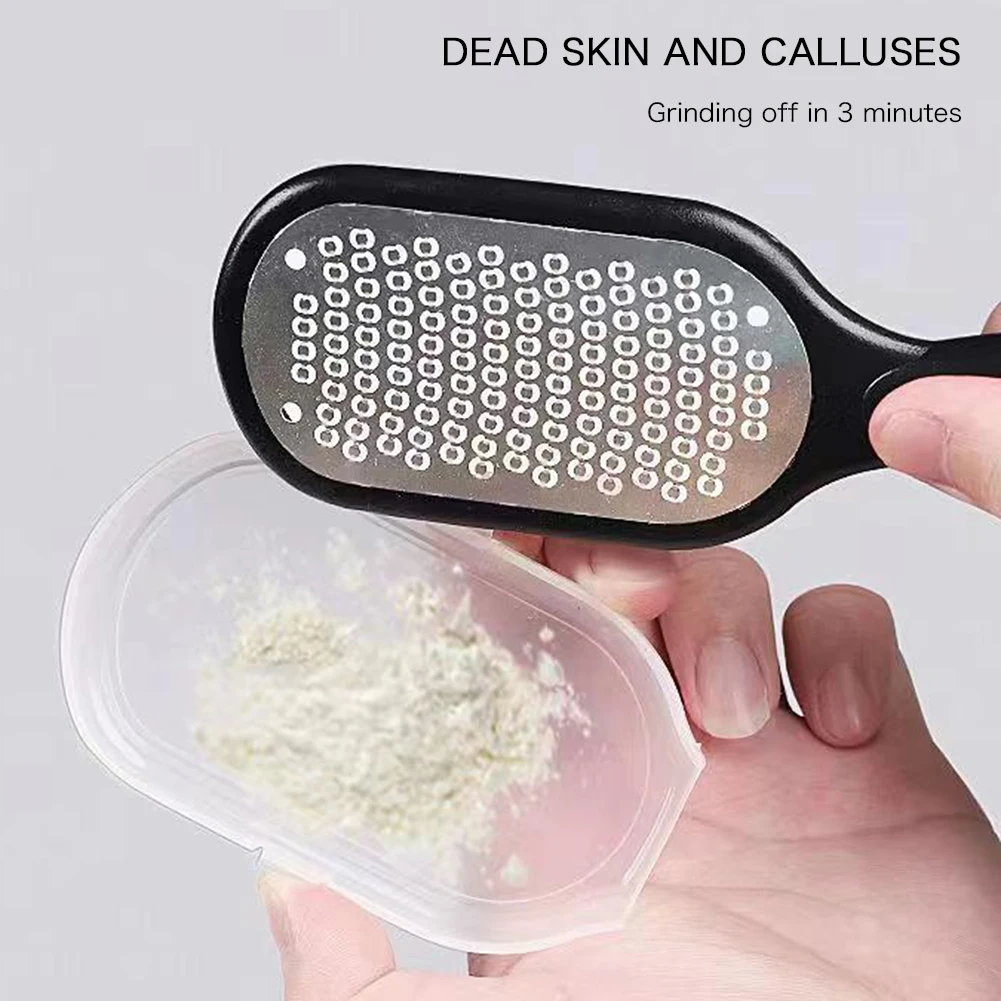 1 Pcs Foot File Scrubber Splash-proof Manual Stainless Steel Foot File Portable Sturdy Foot Grinding Maker for Foot Care view 4