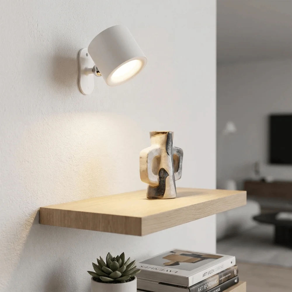 Magnetic Design Cordless Mountable Reading Light Remote Control Adjustable Brightness Magnetic Rechargeable Wall Sconce