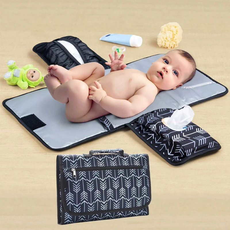 

Foldable Baby Diaper Changing Pad Waterproof Newborn Diaper Pad Portable Toddler Changing Table Durable Oxford Baby Diaper Sheet