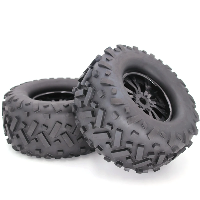 2PCS RC Tire Buggy Scale Truck Banner Wilderness Tires Wheels Hub Contest Practice For 1/8 RC Car Modified Parts 170MM