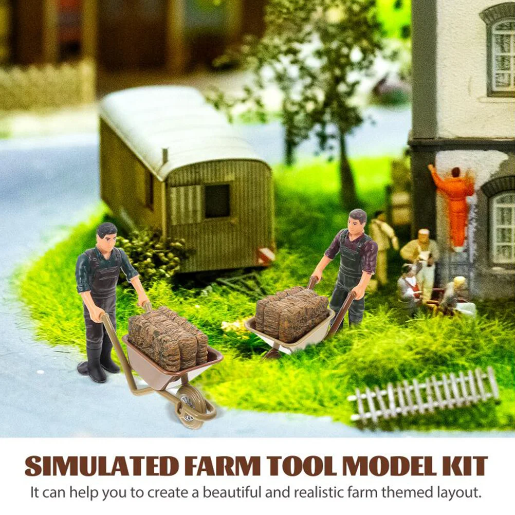 12 Pcs Farm Accessories Model Mini Toys Miniature Figures for Girls Rake Gardening Tools Figurines Farmers Boys Toddler