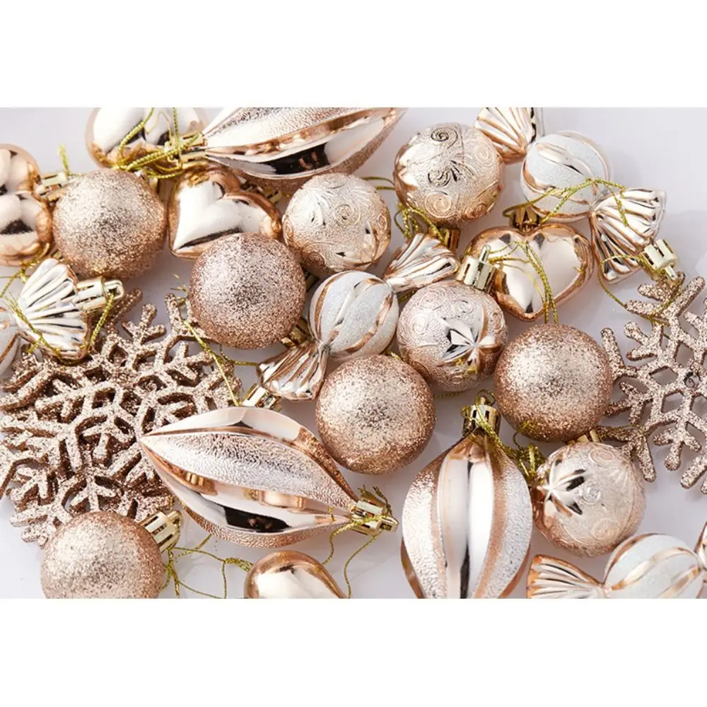 26PCS Assorted Shapes Christmas Tree Ornaments Hanging Pendant Multi-Piece Set Hanging Pendant Decorations Pine Cone Design