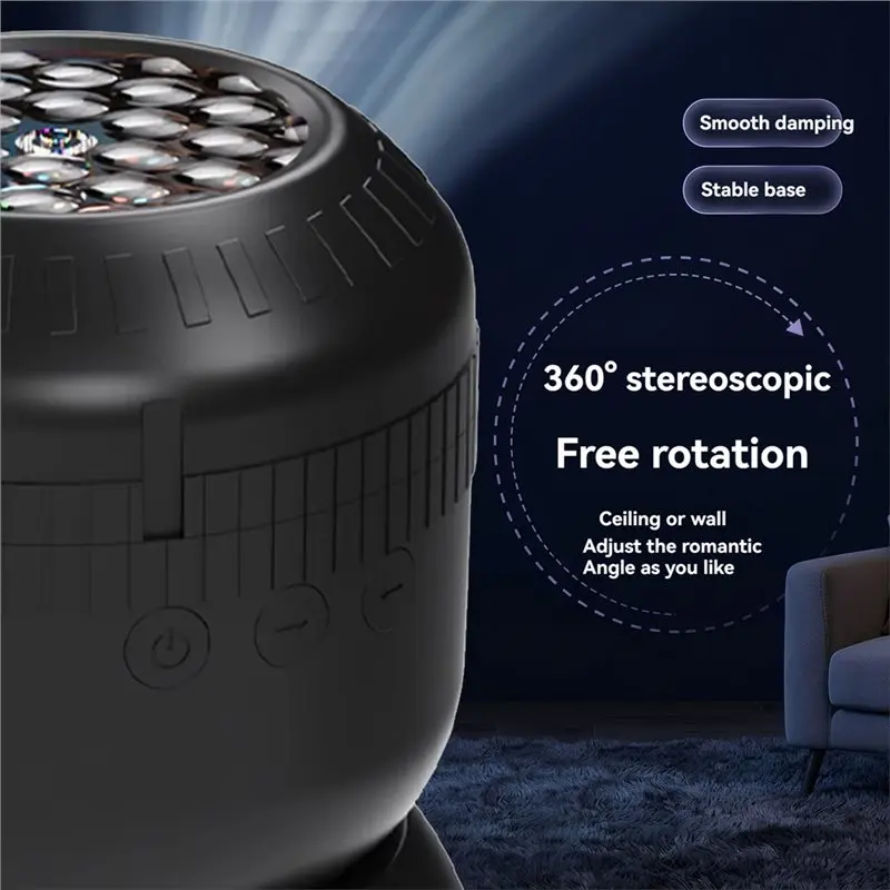 ABDJ-Eight-In-One Dynamic Lighting Rotating LED Projector Night Light Galaxy Galaxy Star Christmas Lamp For Bedroom Decor