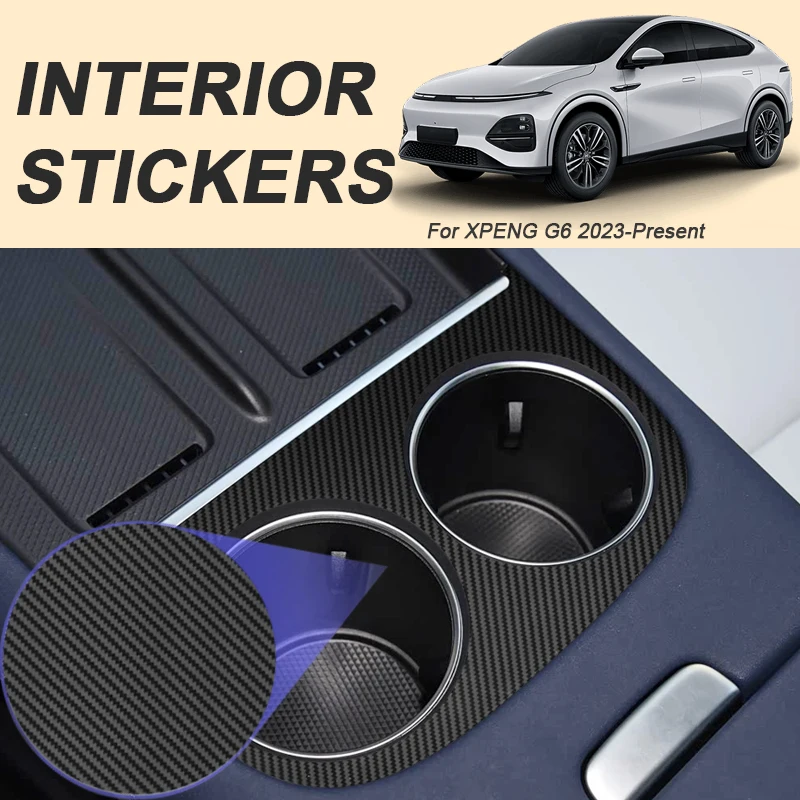 

Автомобильная карбоновая внутренняя наклейка для XPENG G6 2023-настоящее время, LHD, авто панель подъема окна, наклейка, защитная пленка для двери, аксессуар