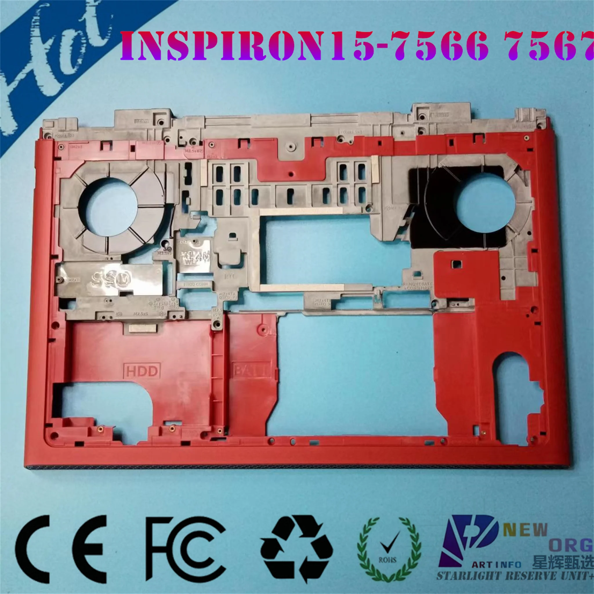 Laptop Bottom base For DELL INSPIRON15-7000 7566 7567 BCV10 Series RED 05H2HJ