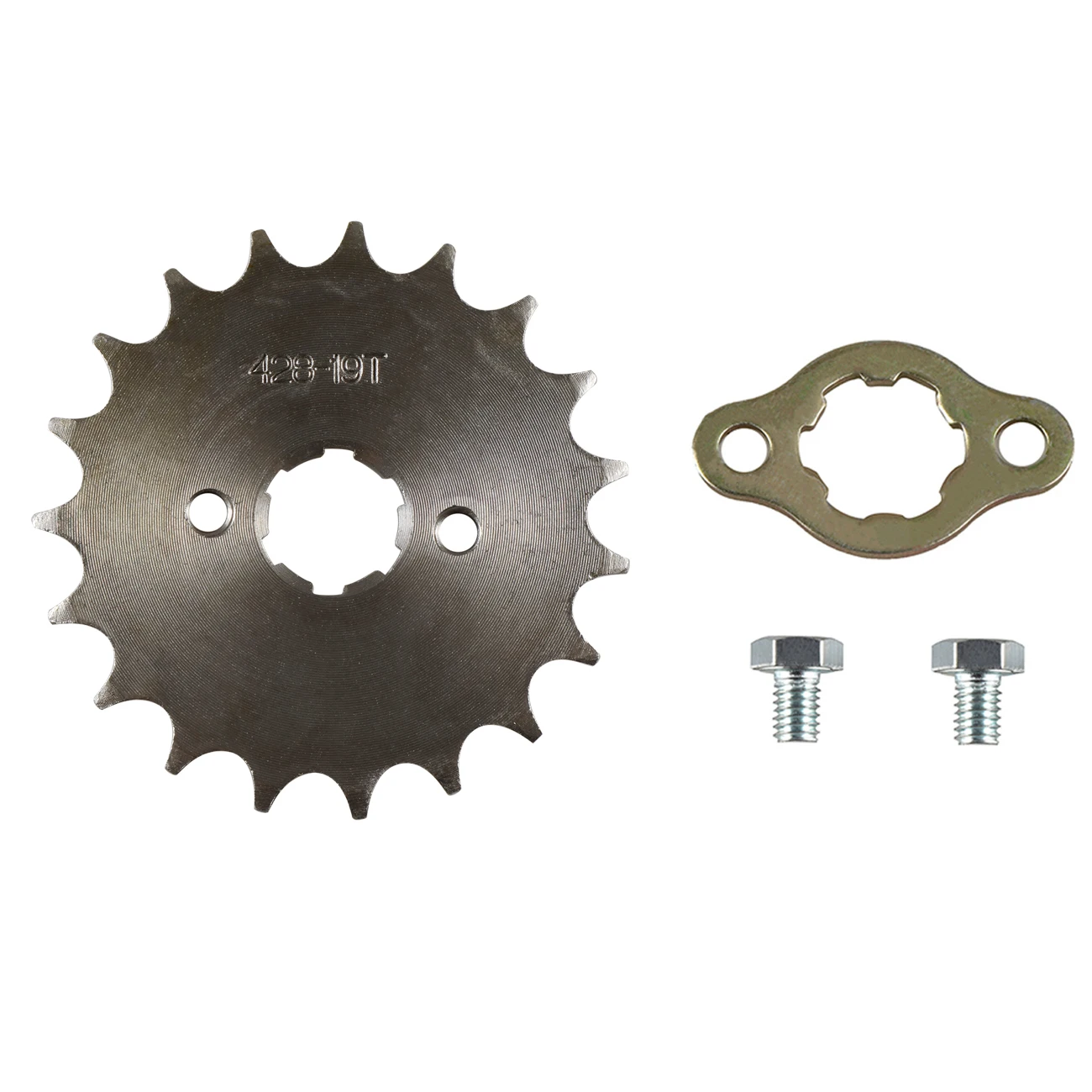 20mm Front Motorcycle Engine Sprocket 428 19T Teeth For 90cc 110cc 125cc 140cc Pit Bike With Retainer Plate Locker