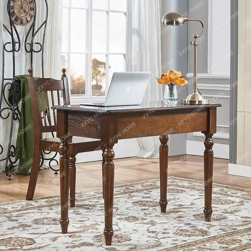 Simple Solid Wood Desk, Bedroom Study Furniture, Writing Desk, Student Study Table, Decorative Table