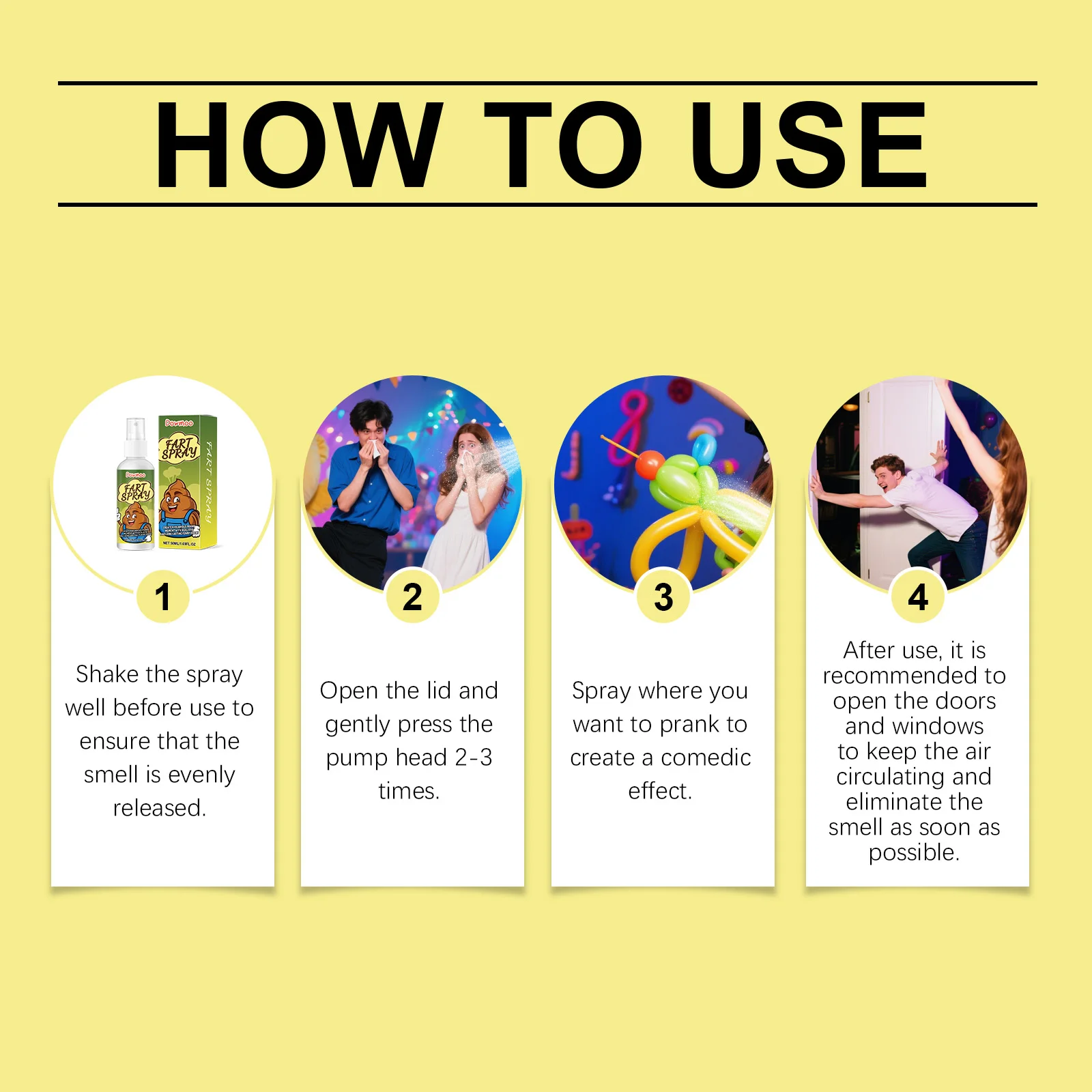Powerful Fart Spray Highly Simulates Real Smells Easily Creates a Funny Atmosphere Fun Prank Tool Non-toxic Funny Party Artifact