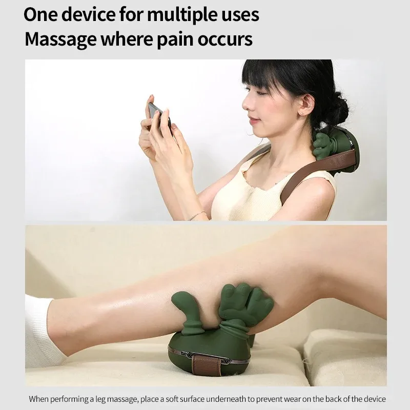 Electric Neck And Shoulder Muscle Massager Wireless Shoulder And Back Kneading Massage Shawl Neck masajeador Relax Pain Relief