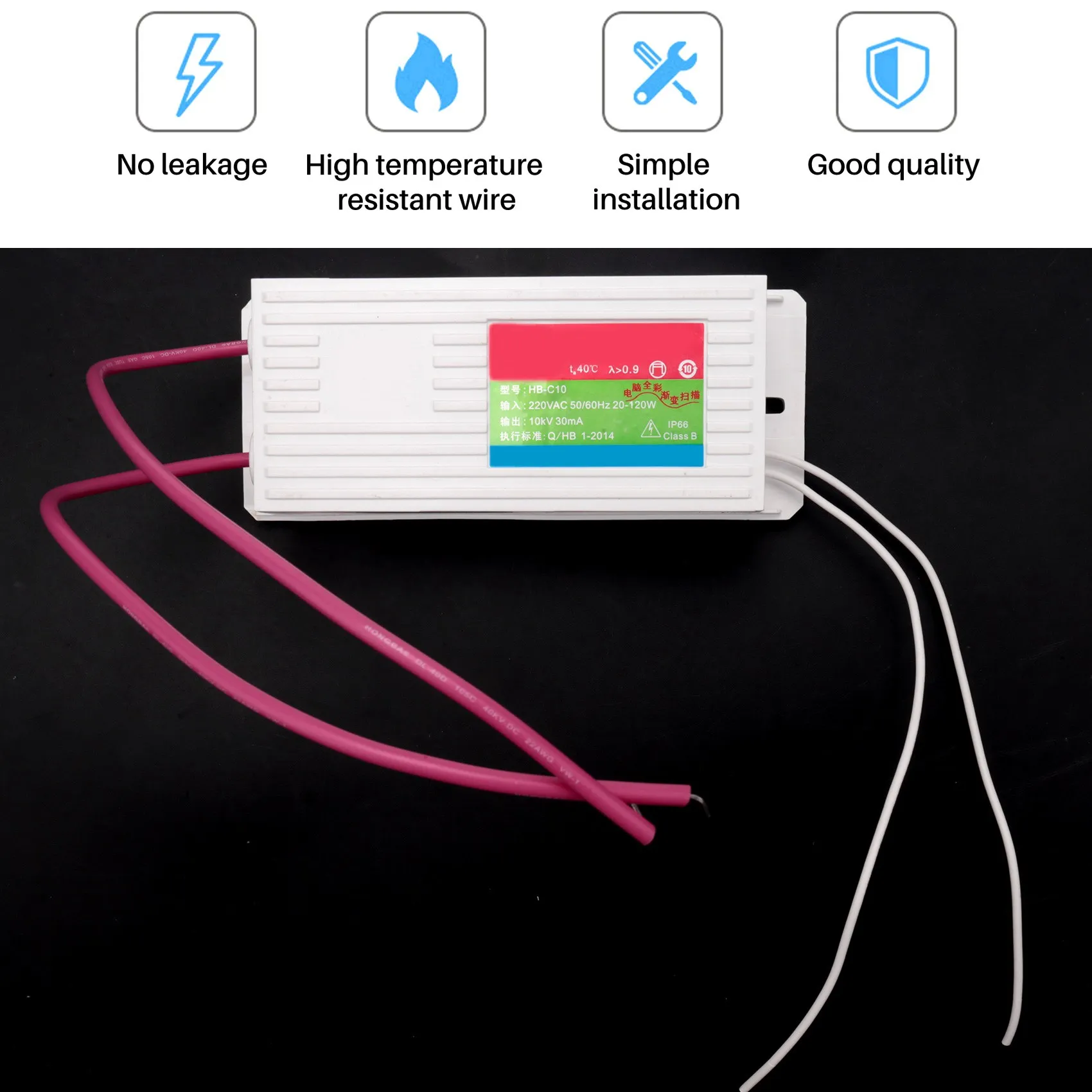 1 szt. Elektroniczny transformator neonowy Hb-C10 10Kv neonowy prostownik zasilający 30Ma 20-120W