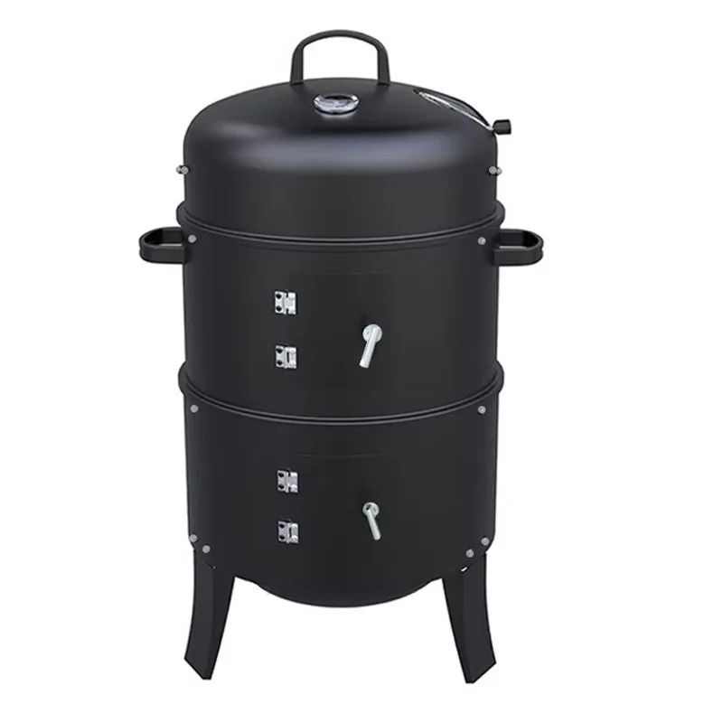 Outdoor BBQ Grill Household BBQ Hanging  Smoke  Charcoal BBQ  Roast Chicken Duck Smoked Bacon Sausage Barrel