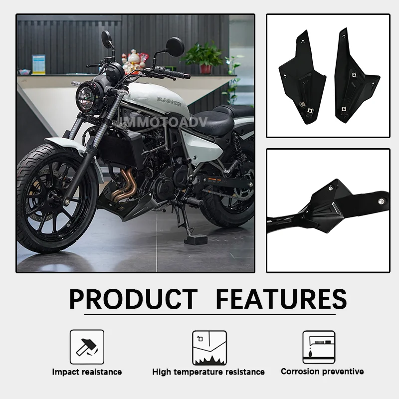 Motorcycle Accessories Engine Chassis Shroud Fairing Exhaust Shield Guard Protection Cover Fit For Kawasaki Eliminator 500 2023+