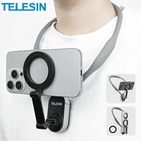 TELESIN soporte magnético de silicona para el cuello soporte de liberación rápida para Iphone 15 14 13 12 11 10 SAMSUNG HUAWEI XIAOMI accesorios para teléfono