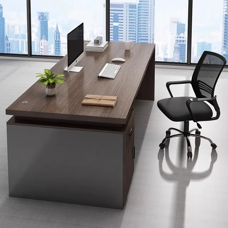 

Desk, boss desk and chairs, combination, simple, modern, staff seat, workbench