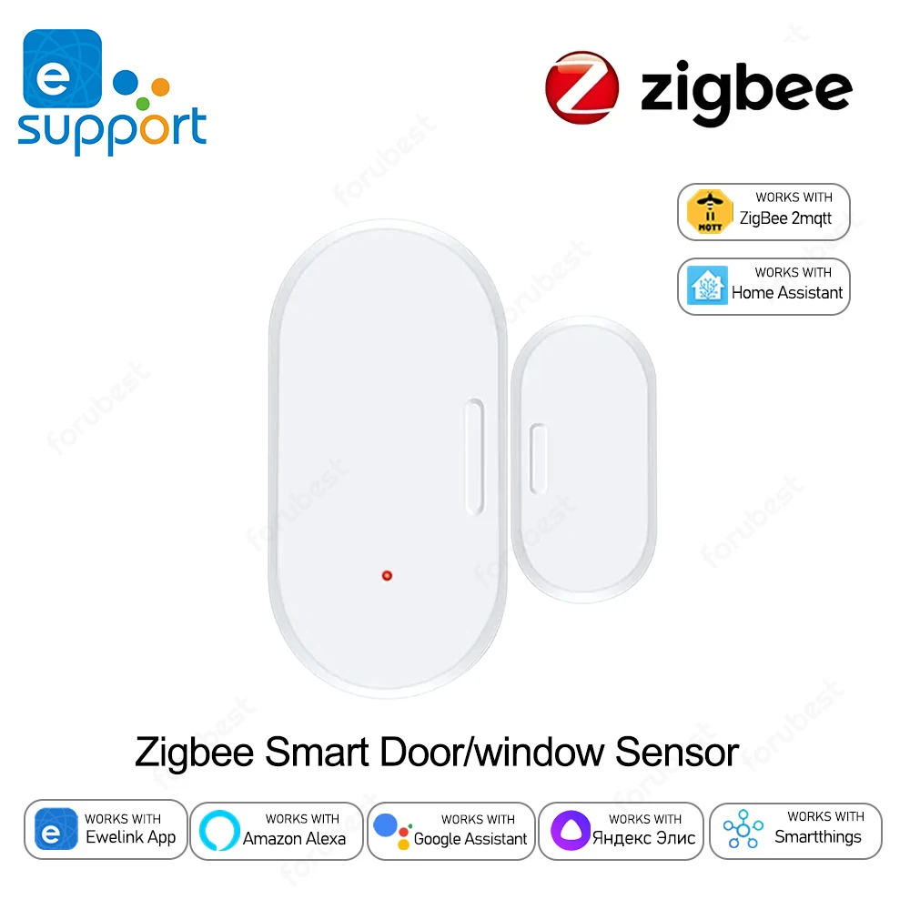 Ewelink ZigBee Door Window Sensor Contact Sensor Security Burglar Door Sensor Alarm Magnetic Door Sensor Works With Alexa Alice