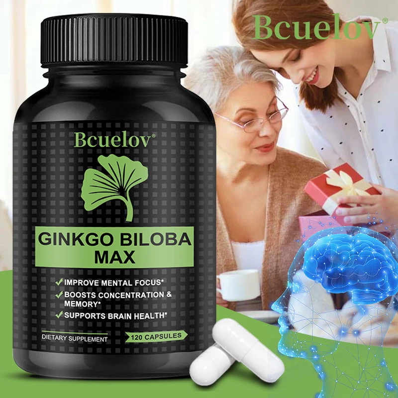 

Ginkgo Biloba Capsules - Brain Health, Help Keeps Alert , Improving Concentration & Memory, Enhance Nutrition Absorption