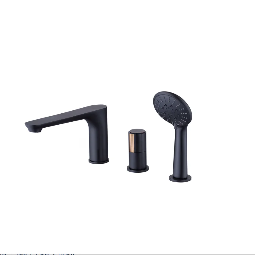 

Contemporary Hot And Cold Deck Mounted Brass Single Handle Bathtub Bath Tub Mixer Faucet Shower And Taps For Bathroom