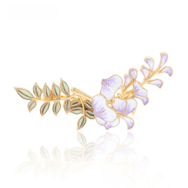

Suzhou Museum Purple Trumpet Series Pendant Brooch 925 Silver Gold Plated Enamel Double-sided High-end Women's Brooch Pin