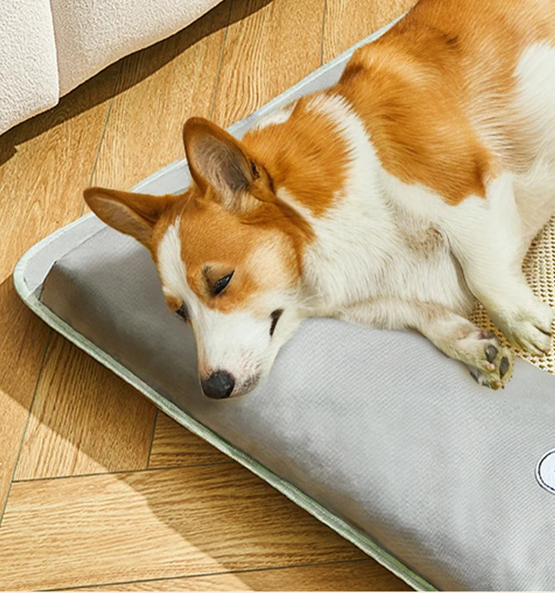 Summer Cooling Pet Bed Mat - Breathable Gel-Infused Sleeping Pad for Dogs & Cats with Non-Slip Base Pet Sleep Ice Pa