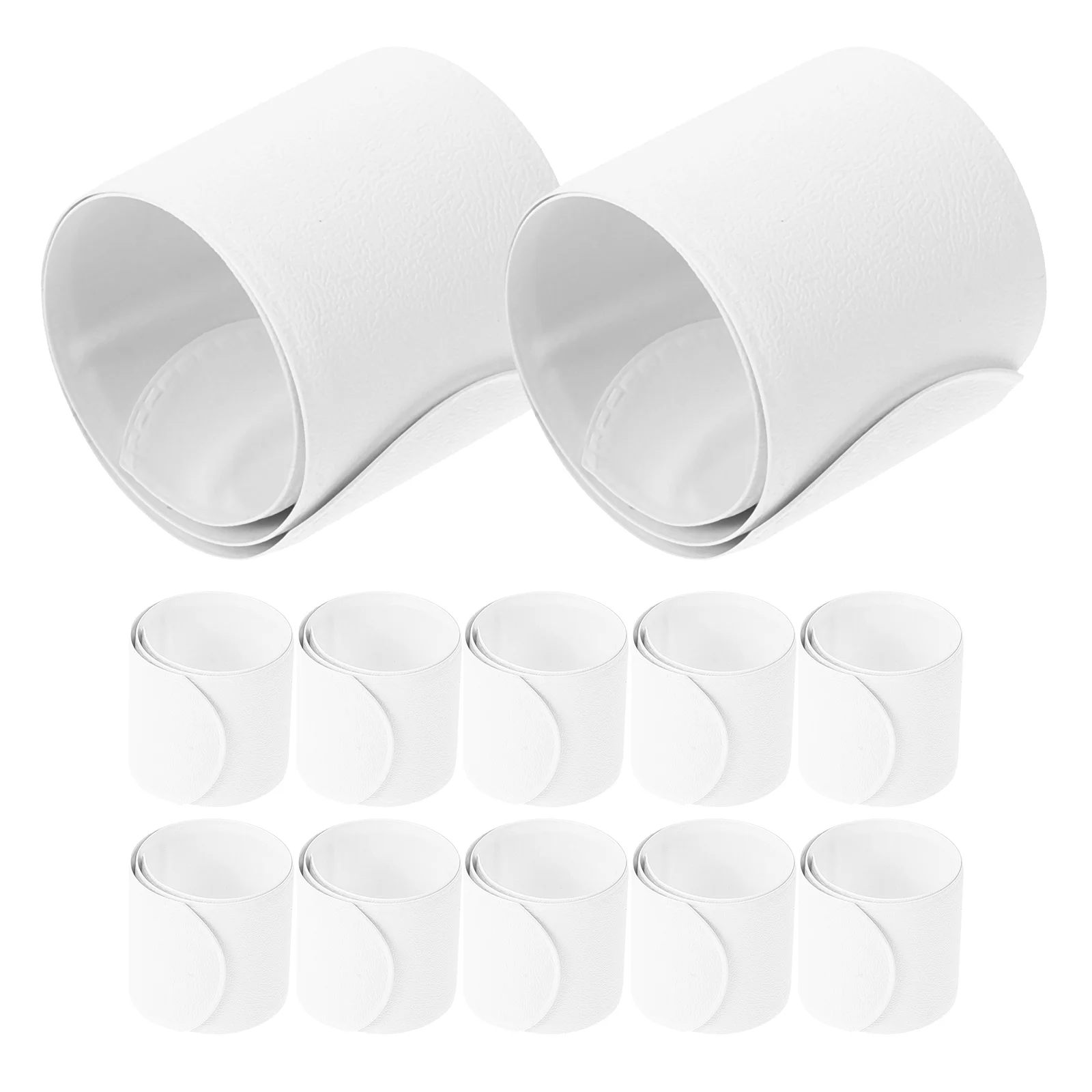 30 peças pulseira papa círculo criança crianças brinquedos tapa pulseiras branco pvc diy bandas