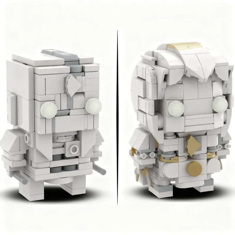413 Piezas MOC, Figura de Moon Knight, Modelo Brickheadz, Bloques de Construcción Personalizados, Arquitectura, Ensamblaje DIY, Set de Construcción para Exhibición, Regalo