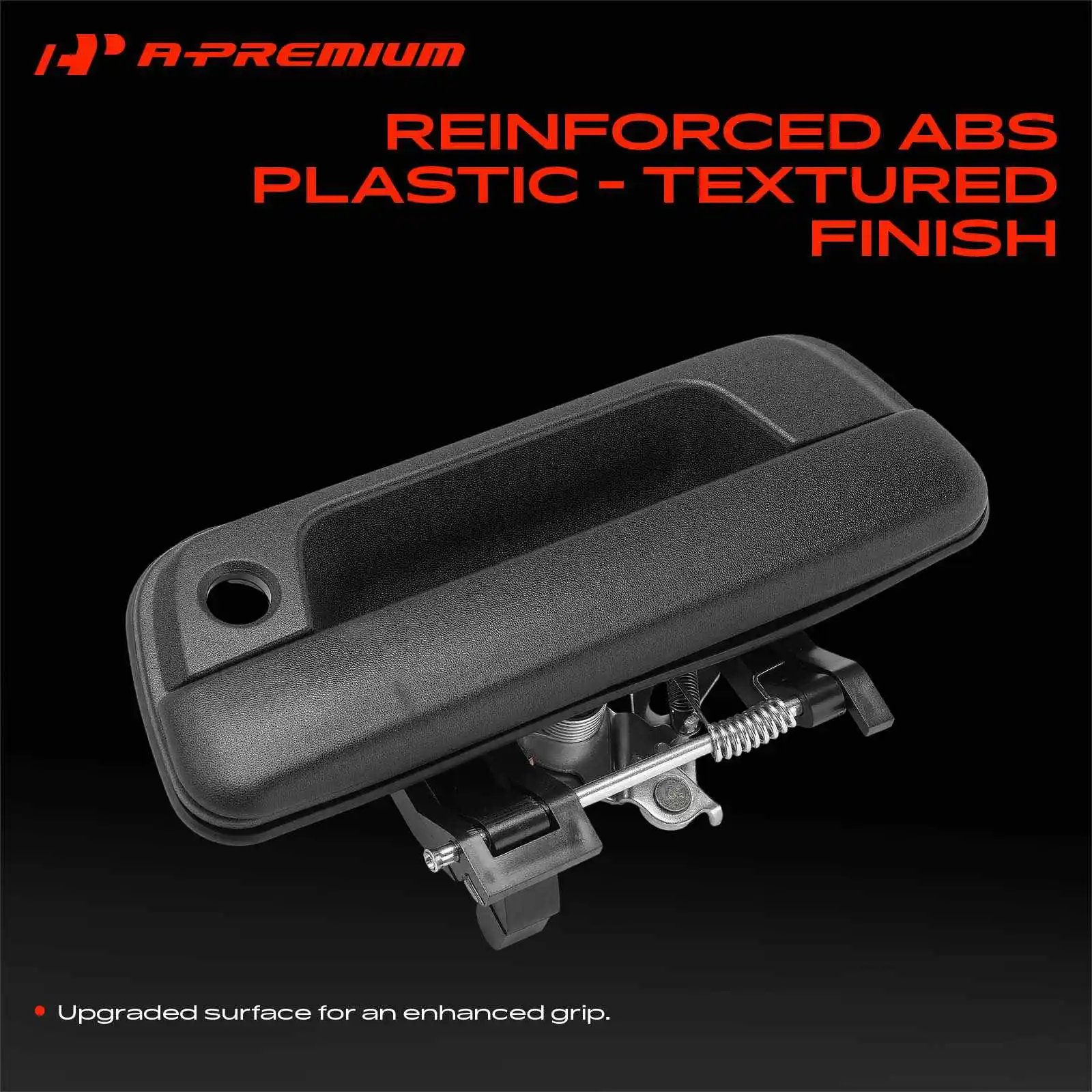 A-Premium Textured Black Tailgate Latch Handle with Bezel for Chevrolet Colorado 2004-2012 GMC Canyon 2004-2012 Isuzu i-280 2006