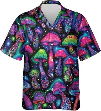

2025 Trendy Shirt Men'S Stylish Short Sleeve Button Up Shirt, 3D Print Comfort Fit Perfect for Summer Daily Wear Casual Summer