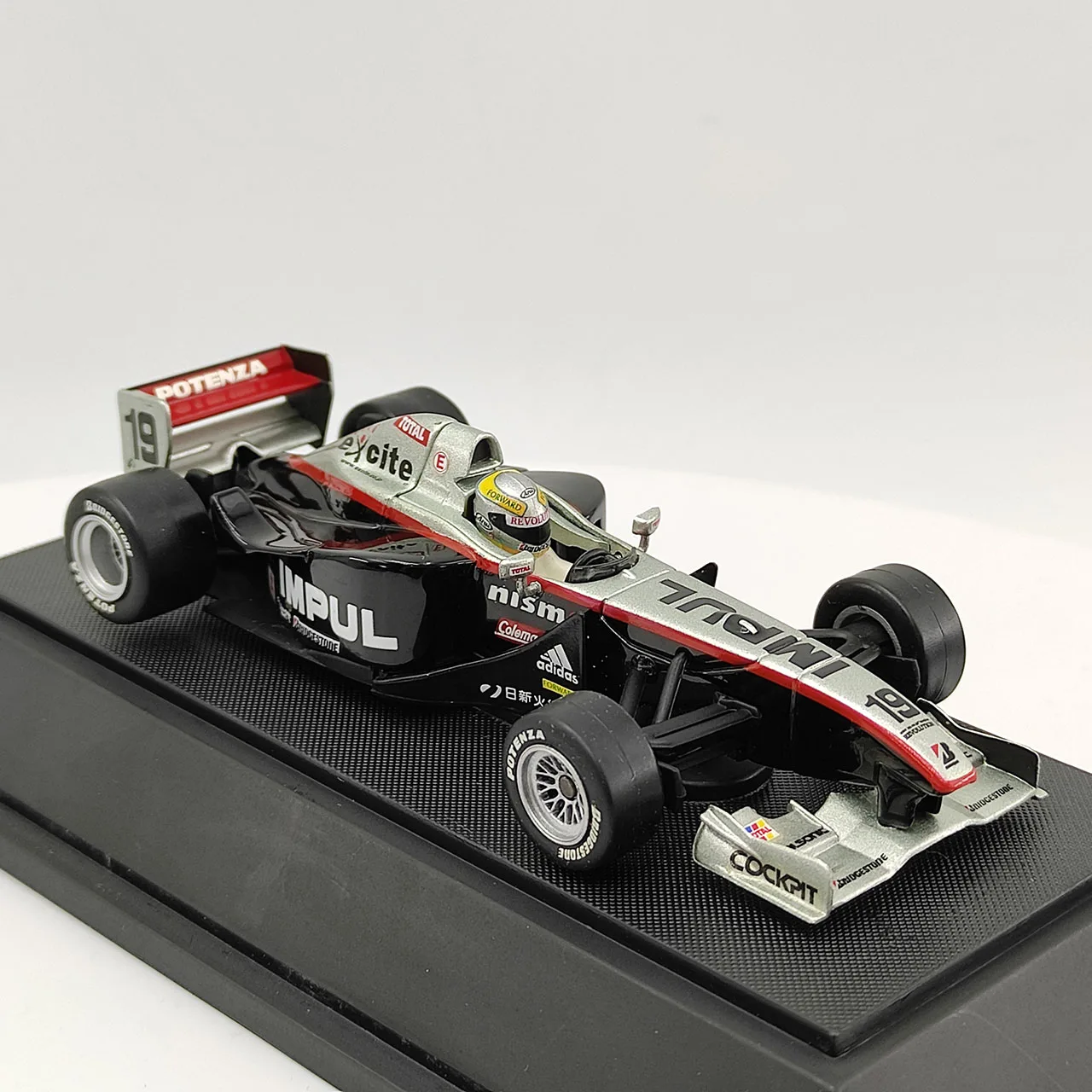 عيب دييكاست EBBRO 1:43 مقياس فريق IMPUL # 19 نموذج سيارة من خليط معدني للسباق على شكل صيغة يابانية، لعبة قابلة للجمع، هدية تذكارية