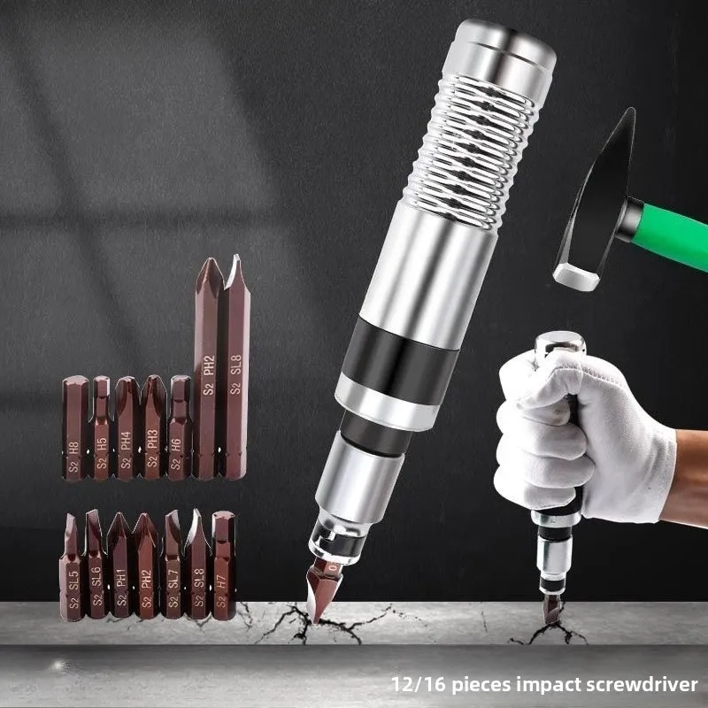 

16Pcs High Hardness Screwdriver Set Impact Drill Bits Magnetic Screwdriver Bit Hand Repair Tools Kit