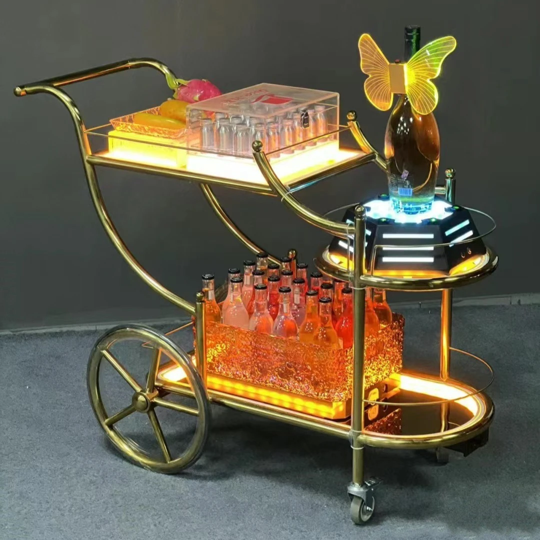 

Dining Car Drinks Hotel Restaurant Delivery 4s Mobile Cart Commercial Three-story Drinks Car Tea Car