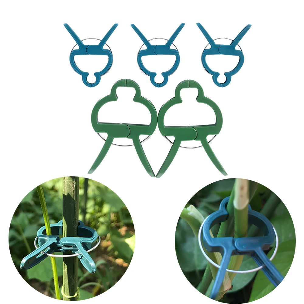 50PC Plant Fixed Clips Reusable Greenhouse Bracket forFixing Stems Flower Vine Vegetables Tomatoes Fastener Garden Supplies