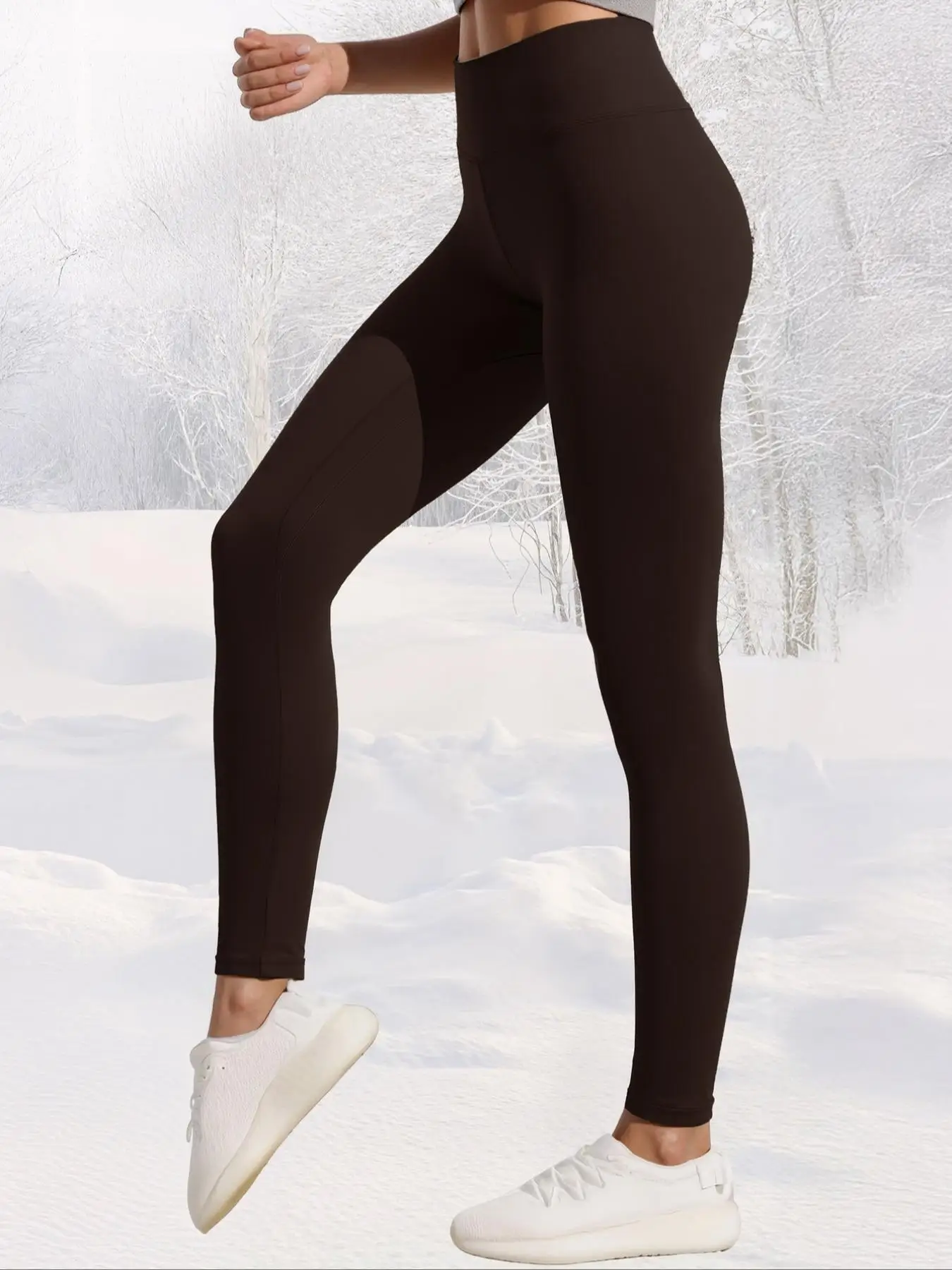 Women's Sporty Plain Fleece Pants, Comfortable Warmness for Cold Days, Fall and Winter Fashion Casual Wear